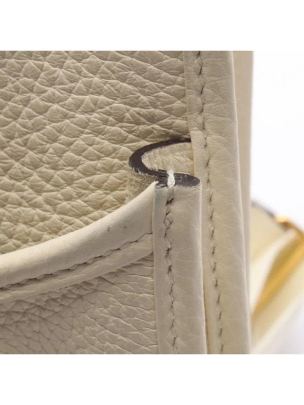 Hermes Shoulder Bag Evelyne 23 Cream Leather